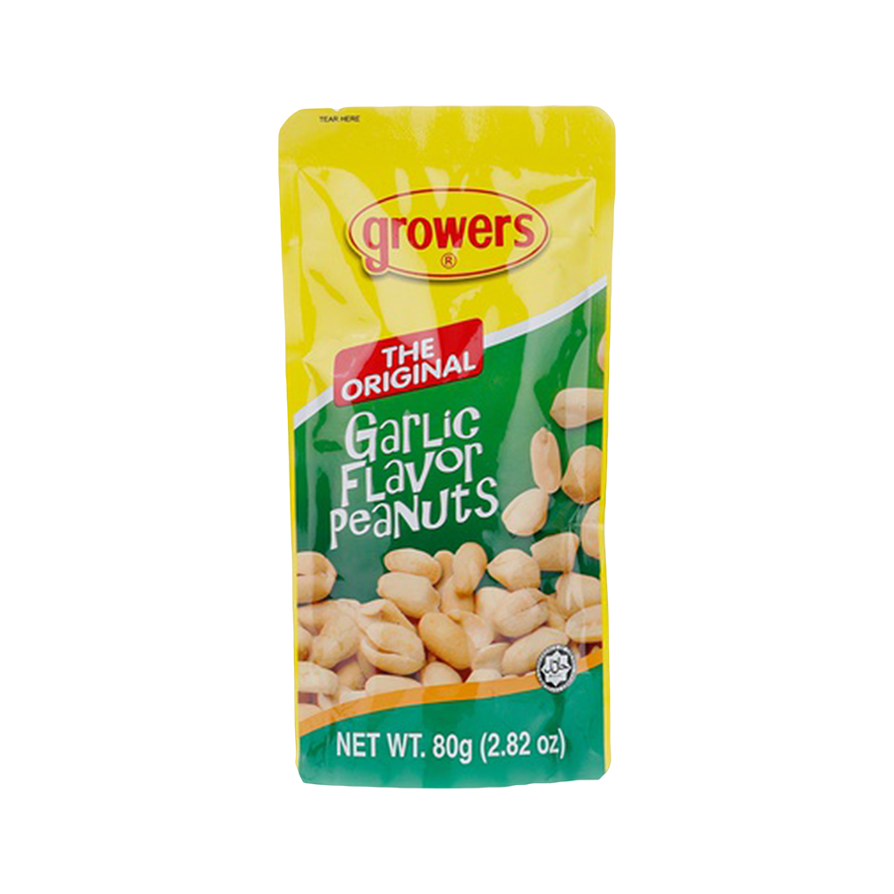 Growers Peanuts Garlic 80G (Case 24)