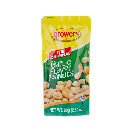 Growers Peanuts Garlic 80G (Case 24)