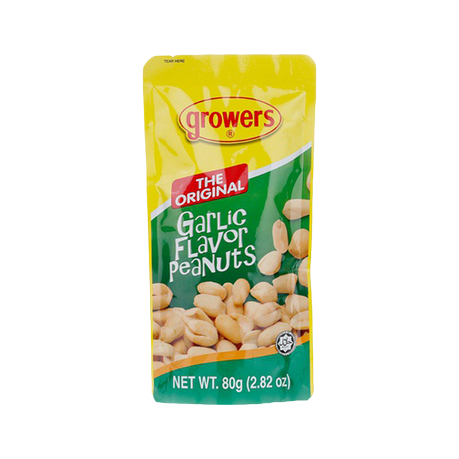Growers Peanuts Garlic 80G (Case 24)
