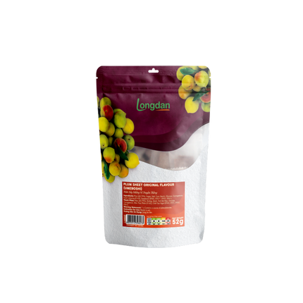 Longdan Plum Sheet Original flavour (umeboshi) 52g (Case 24)