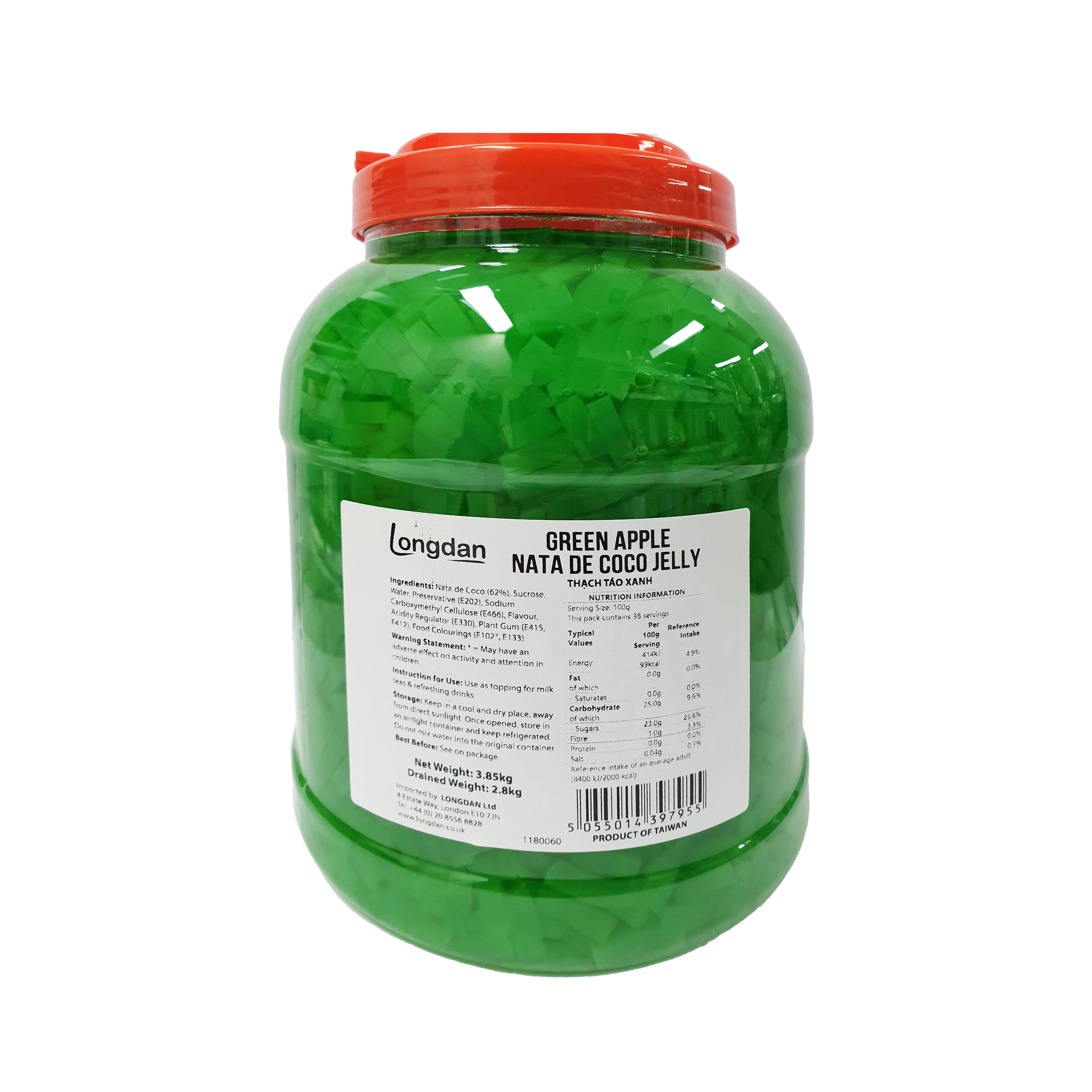 Longdan Green Apple Nata de Coco Jelly 3.85kg (Case 4)