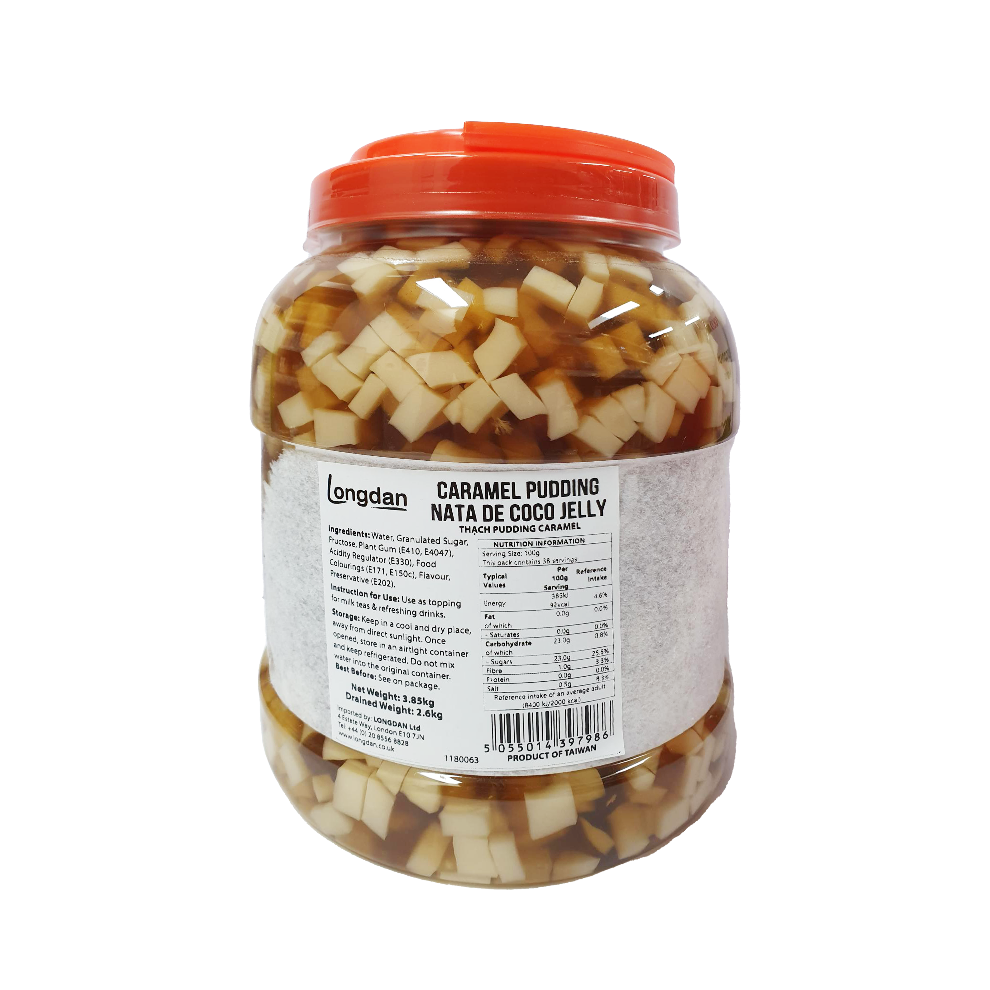 Longdan Caramel Pudding Nata de Coco Jelly 3.85kg (Case 6)
