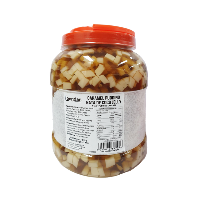 Longdan Caramel Pudding Nata de Coco Jelly 3.85kg (Case 6)