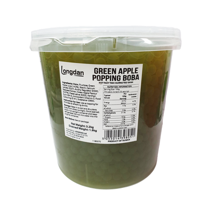 Longdan Green Apple  Popping Boba 3.2kg (Case 4)