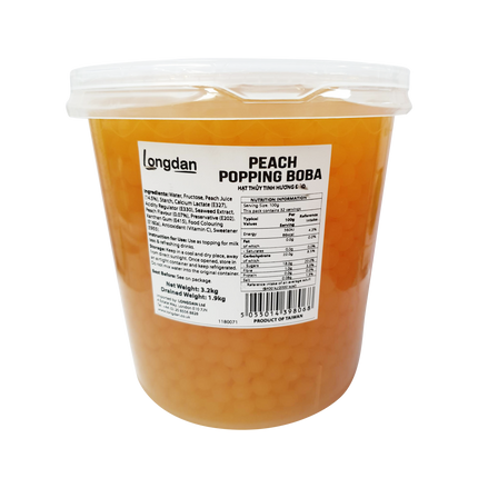Longdan Peach Popping Boba 3.2kg (Case 4)