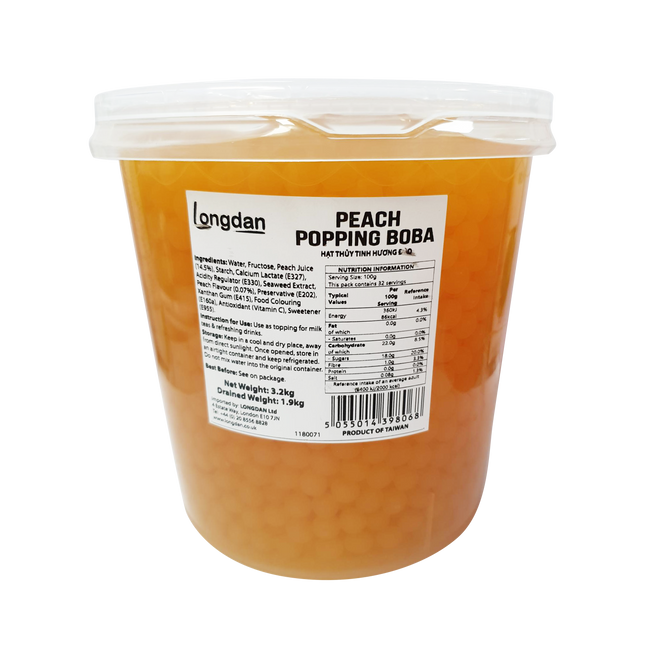 Longdan Peach Popping Boba 3.2kg (Case 4)