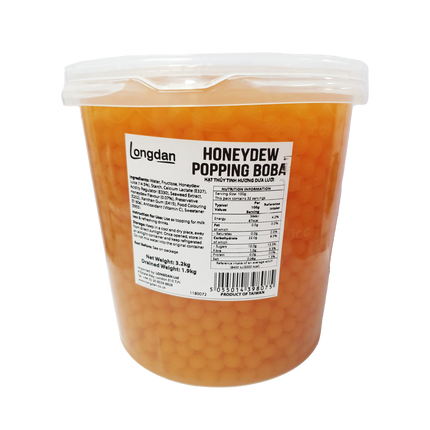 Longdan Honeydew Popping Boba 3.2kg (Case 4)