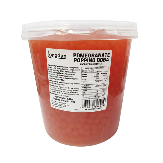 Longdan Pomegranate Popping Boba 3.2kg (Case 4)