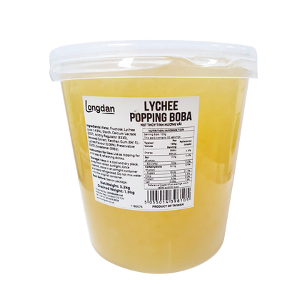 Longdan Lychee Popping Boba 3.2kg (Case 4)