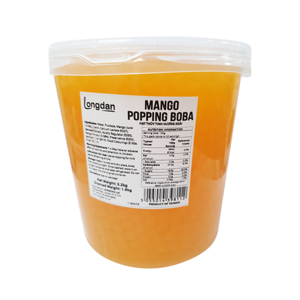 Longdan Mango Popping Boba 3.2kg (Case 4)