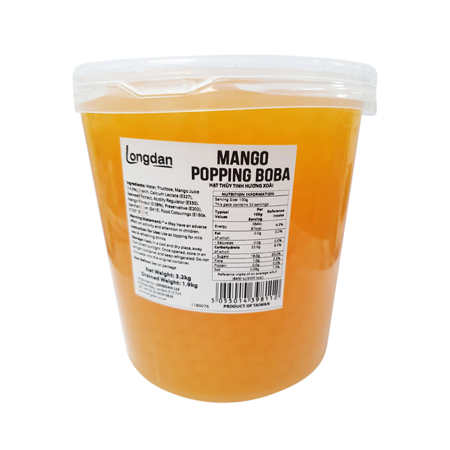 Longdan Mango Popping Boba 3.2kg (Case 4)