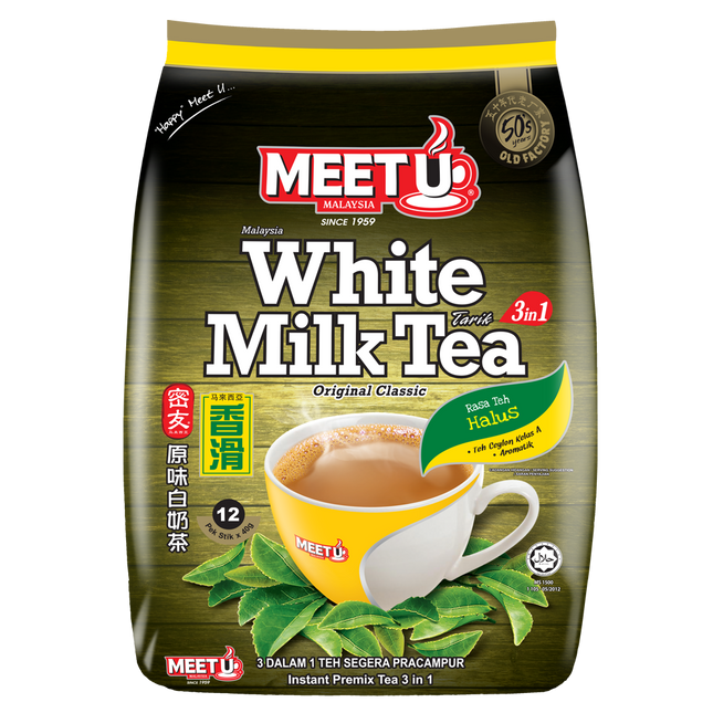 MEETU White Milk Tea 3in1 480g (Case 24)