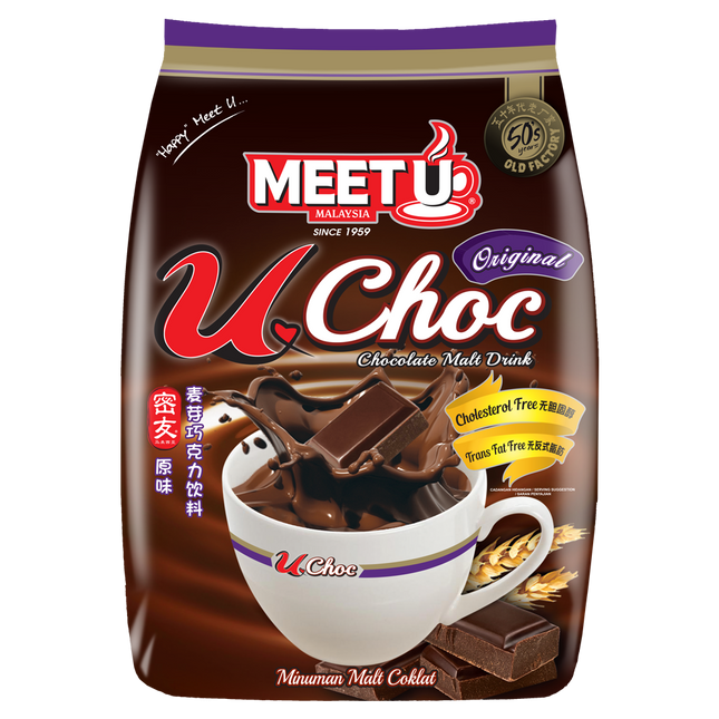 MEETU UChoc Chocolate Malt Drink Original 576g (Case 24)