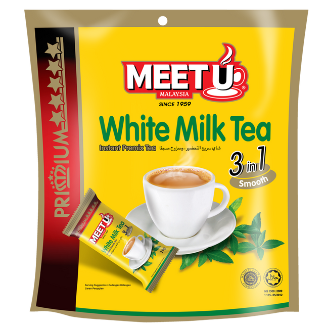 MEETU Primium White Milk Tea 3in1 200g (Case 24)