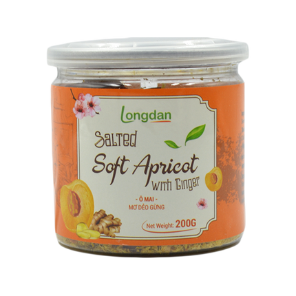 Longdan Salted Soft Apricot With Ginger 200g (Case 24)
