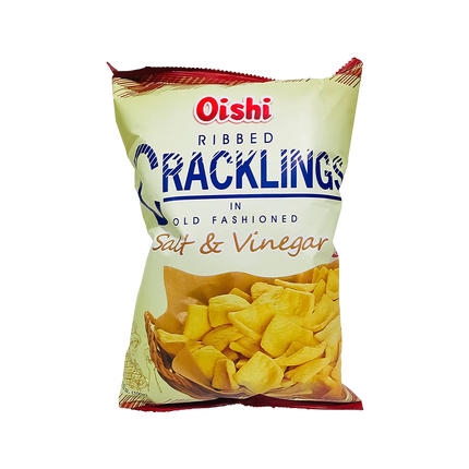 Oishi Ribbed Cracklings Salt & Vinegar 50g (Case 50)
