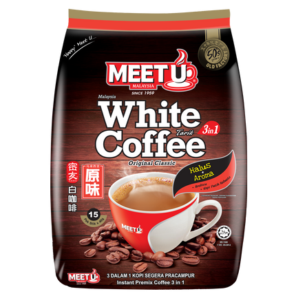 MEETU White Coffee 3in1 600g (Case 24)