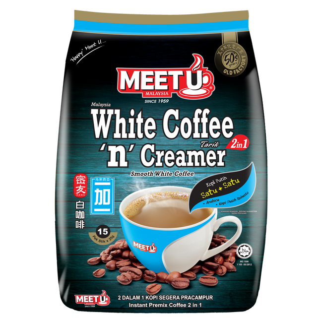 MEETU White Coffee 'N' Creamer 2in1 375g (Case 24)