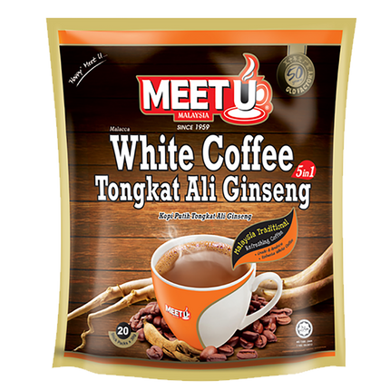 MEETU White Coffee Tongkat Ali Ginseng 5in1 504g (Case 20)