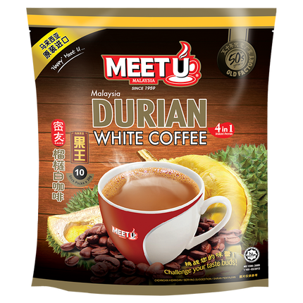MEETU Durian White Coffee 4in1 300g (Case 24)