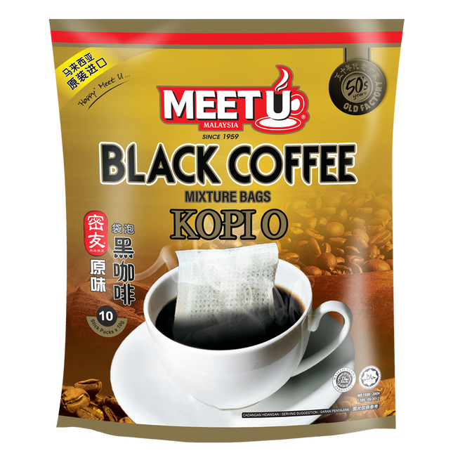 MEETU Black Coffee Mixture Bags Kopi O 100g (Case 24)