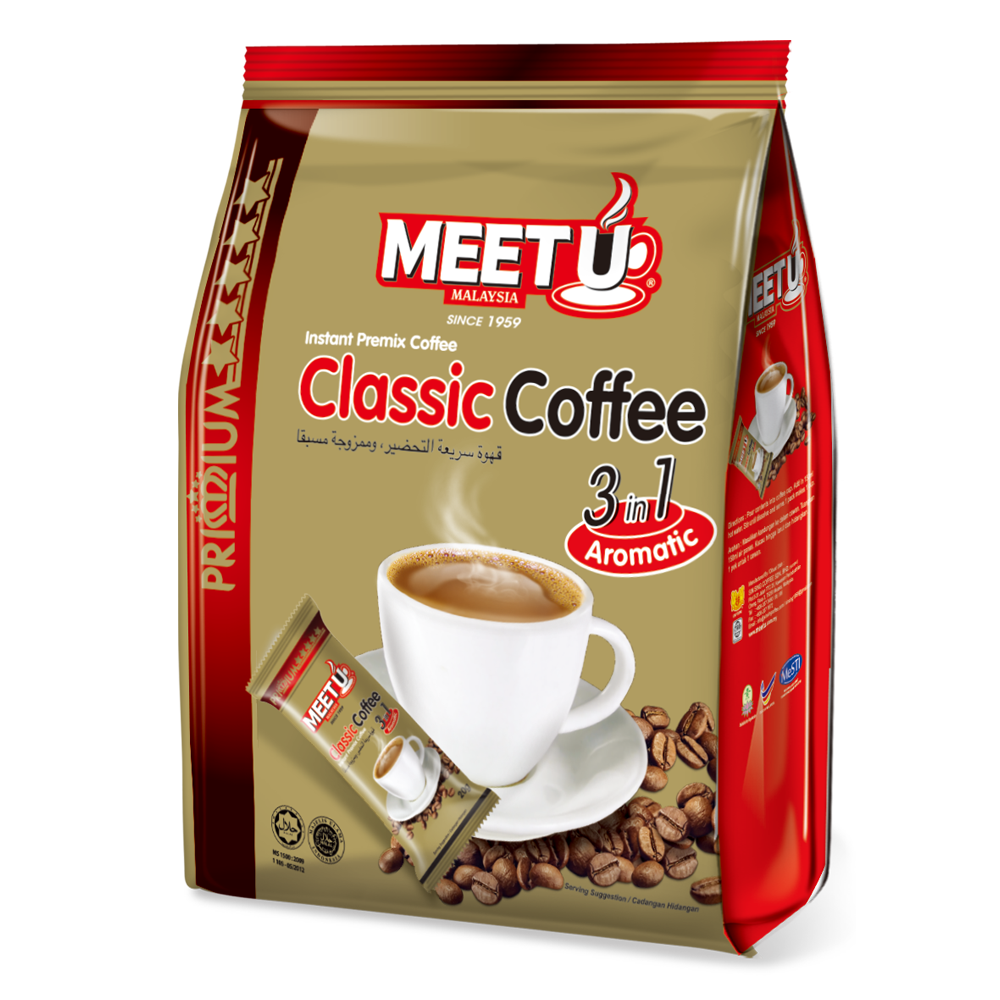 MEETU Primium Classic Coffee 3in1 400g (Case 24)