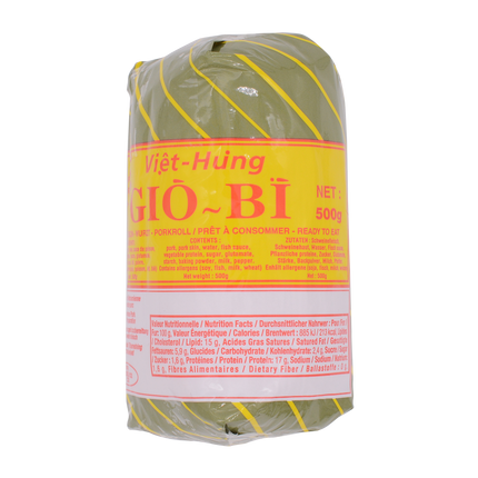 Viet Hung Promotion Pork Roll with Skin 500g (Case 40)