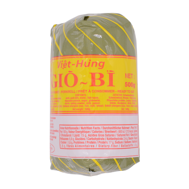 Viet Hung Promotion Pork Roll with Skin 500g (Case 40)