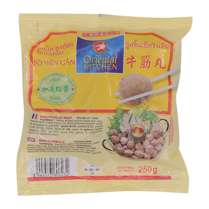 ORIENTAL KITCHEN Beef Ball With Nerve 250g (Case 40)