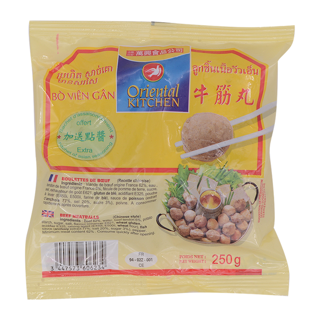 ORIENTAL KITCHEN Beef Ball With Nerve 250g (Case 40)