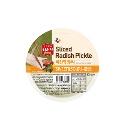 CJ Sliced Wrapping Radish Pickled Sweet Sour 320g (Case 12)