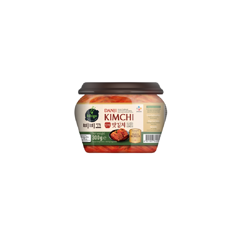 CJ BIBIGO Sliced Cabbage Kimchi (Jar) 300g (Case 12)