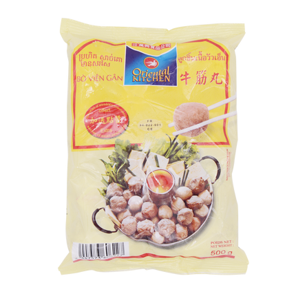 ORIENTAL KITCHEN Beef Ball With Nerve 500g (Case 30)