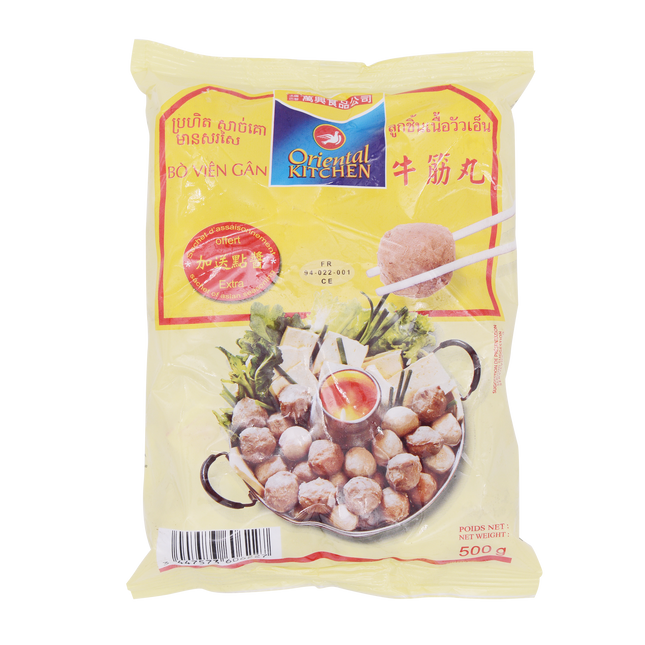ORIENTAL KITCHEN Beef Ball With Nerve 500g (Case 30)