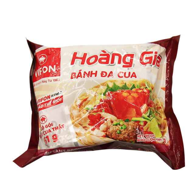 Vifon Instant Brown Rice Noodles With Crab Bag 120g (Case 18)