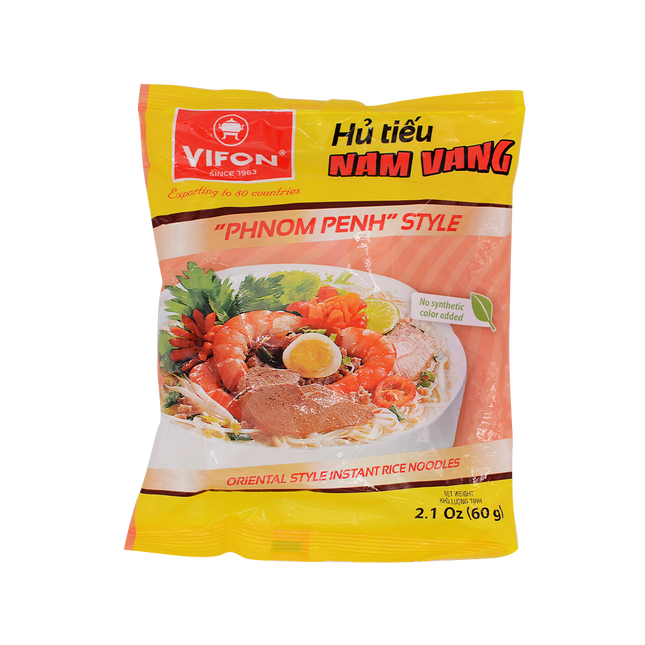 VIFON Oriental Style Instant Rice Noodle Phnom Penh Style Bag 60g (Case 30)