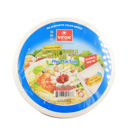 Vifon Vietnamese Style Instant Rice Noodles With Seafood Bowl 120g (Case 36)