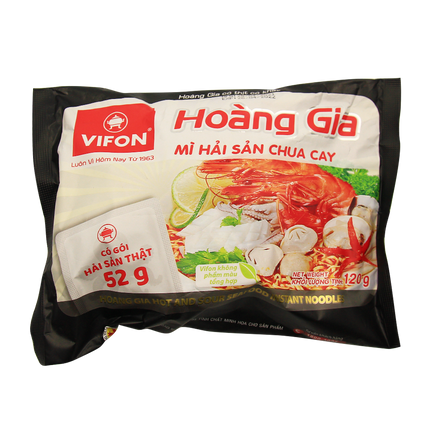 Vifon Asian Style Instant Noodles With Seafood Bag 120g (Case 18)