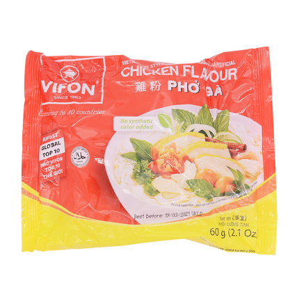 Vifon Rice Noodle Chicken Flavour Bag 60G - Pho Ga (Case 30)