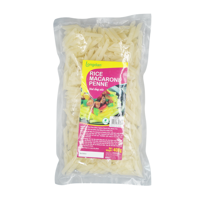 Longdan Rice Macaroni Penne 400g (Case 25)