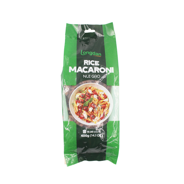 Longdan Rice Macaroni Brown Rice 400g (Case 25)