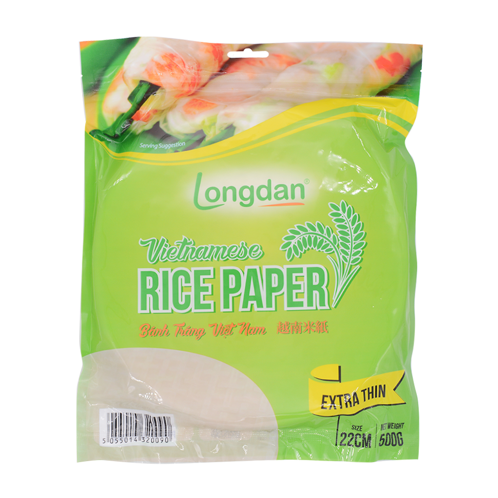 Longdan Rice Paper Extra Thin 22cm 500g (Case 20)