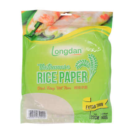 Longdan Rice Paper Extra Thin 22cm 500g (Case 20)