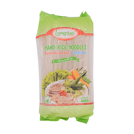 Longdan Hanoi Rice Noodles Straight 400g (Case 30)