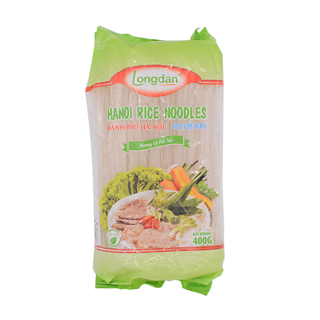 Longdan Hanoi Rice Noodles Straight 400g (Case 30)