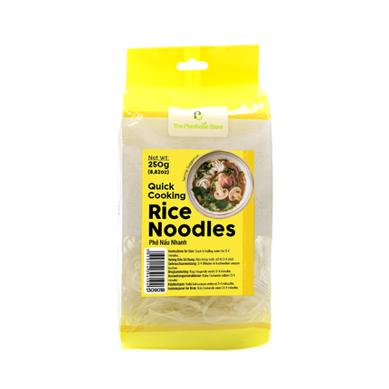 The Plantbase Store Quick Cooking Rice Noodles 3mm 250g (Case 20)