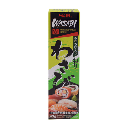 S&B Wasabi Paste in Tube 43g (Case 100)