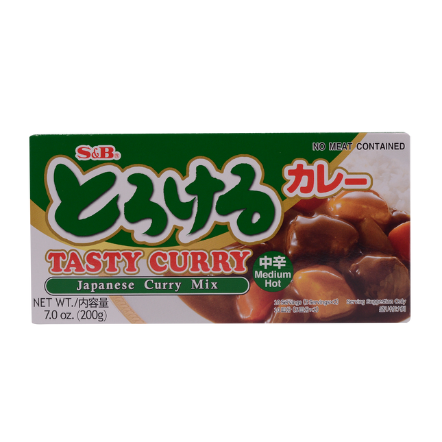 S&B Torokeru Tasty Curry M-Hot 200g (Case 60)