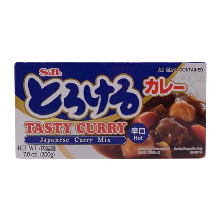 S&B Torokeru Tasty Curry Hot 200g (Case 60)