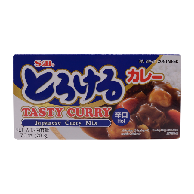 S&B Torokeru Tasty Curry Hot 200g (Case 60)